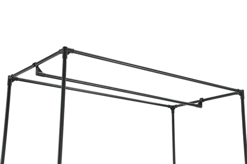Closet Organizador Lupont, Negro, De tres niveles y dos canastas para ropa