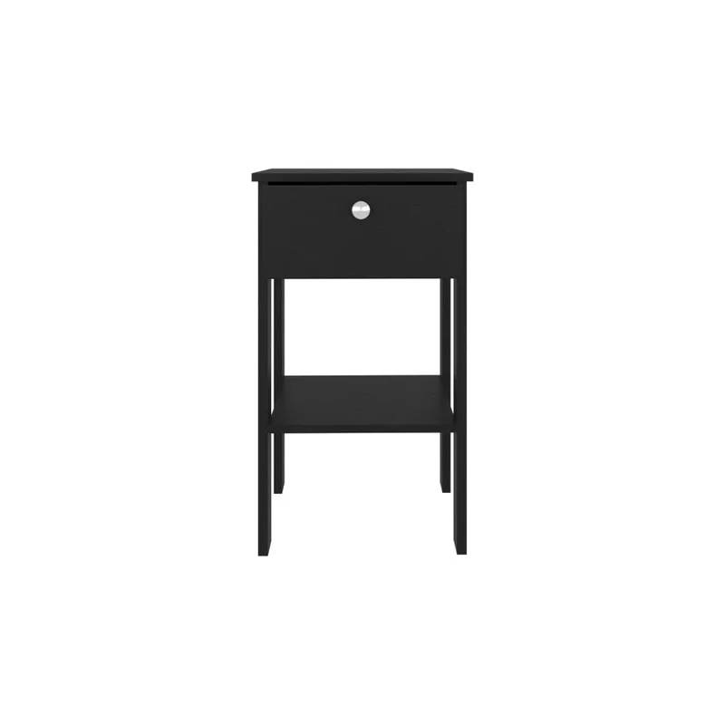 Mesa de Noche Camil II, Wengue, con un Cajón y Manija Tipo Botón ZF
