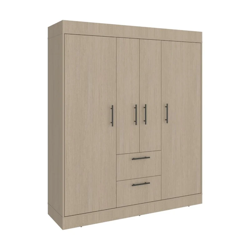 Clóset Aura, Cartagena y Wengue, con 4 Puertas y 2 Cajones