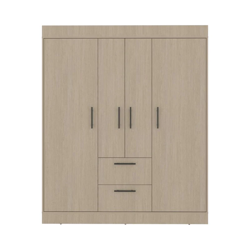 Clóset Aura, Cartagena y Wengue, con 4 Puertas y 2 Cajones