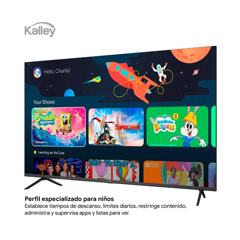 Televisor Kalley 40" Pulgadas 40GQ200 FHD QLED, Negro