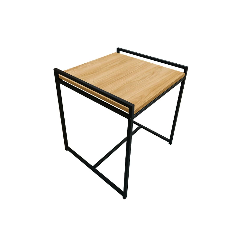 Mesa Auxiliar Toluca Madera Natural y Negro