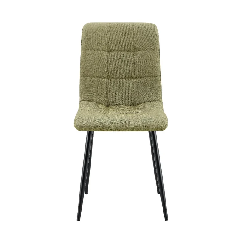 Set de 4 Sillas Flex, Color Verde Oliva Claro, con Espaldar y Diseño Moderno
