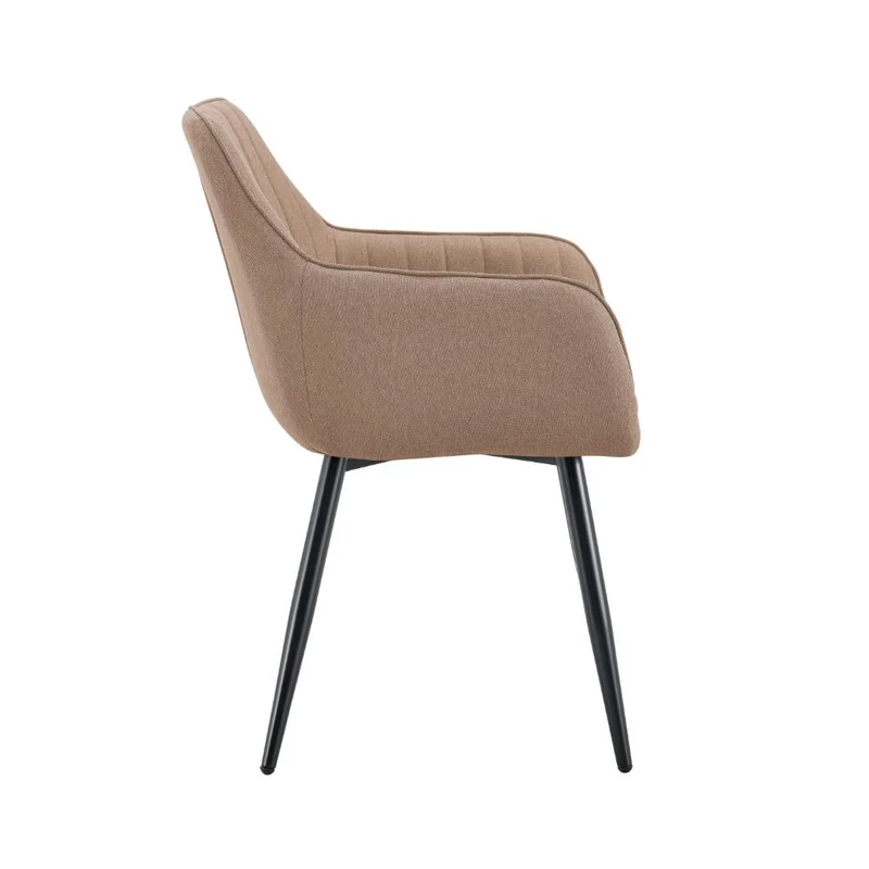 Set de 2 Sillas Neo, Color Marrón Oscuro, con Espaldar y Diseño Moderno