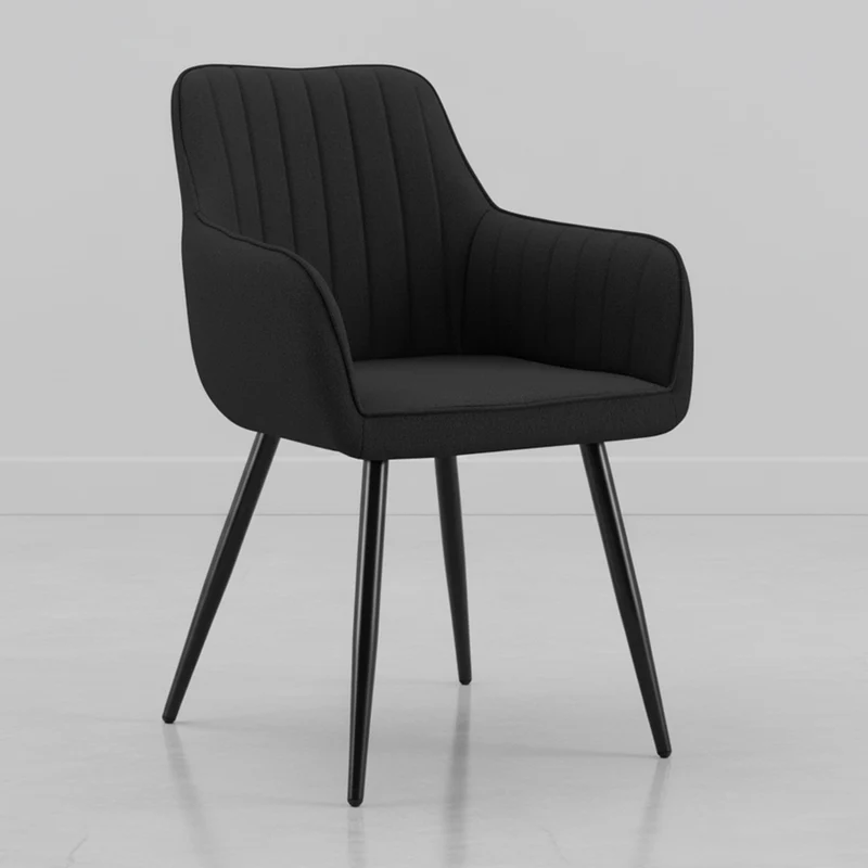 Set de 2 Sillas Neo, Color Negro, con Espaldar y Diseño Moderno