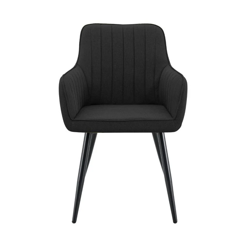 Set de 2 Sillas Neo, Color Negro, con Espaldar y Diseño Moderno