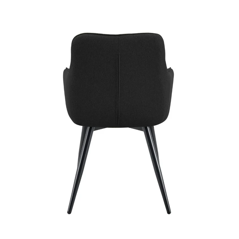 Set de 2 Sillas Neo, Color Negro, con Espaldar y Diseño Moderno
