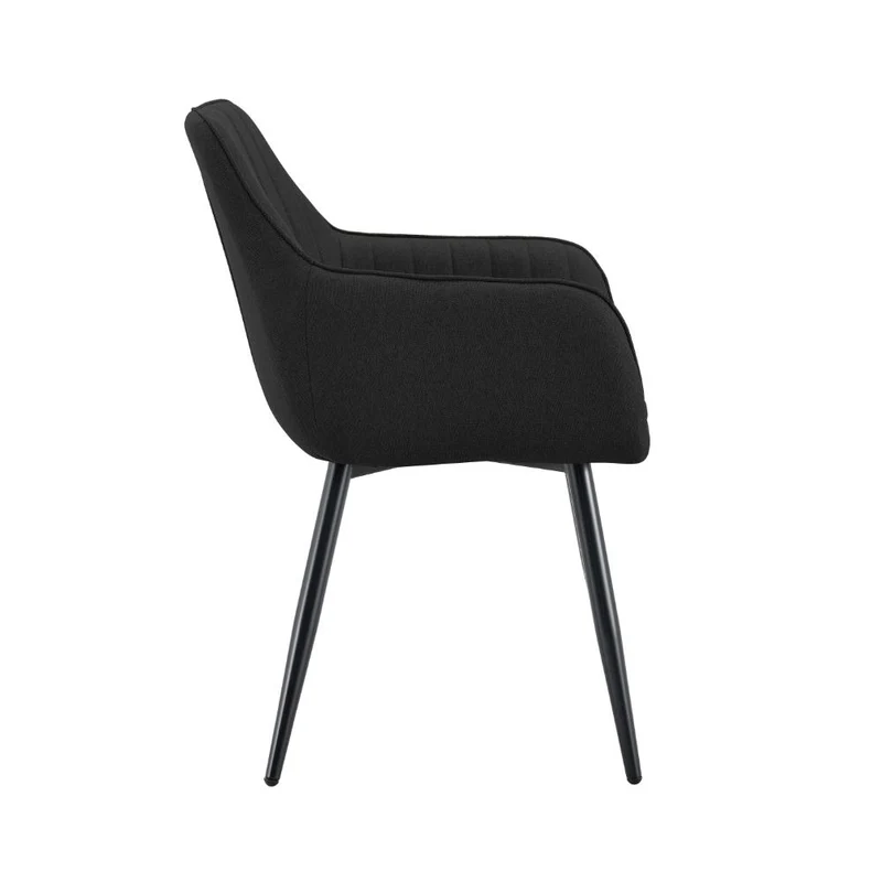 Set de 2 Sillas Neo, Color Negro, con Espaldar y Diseño Moderno