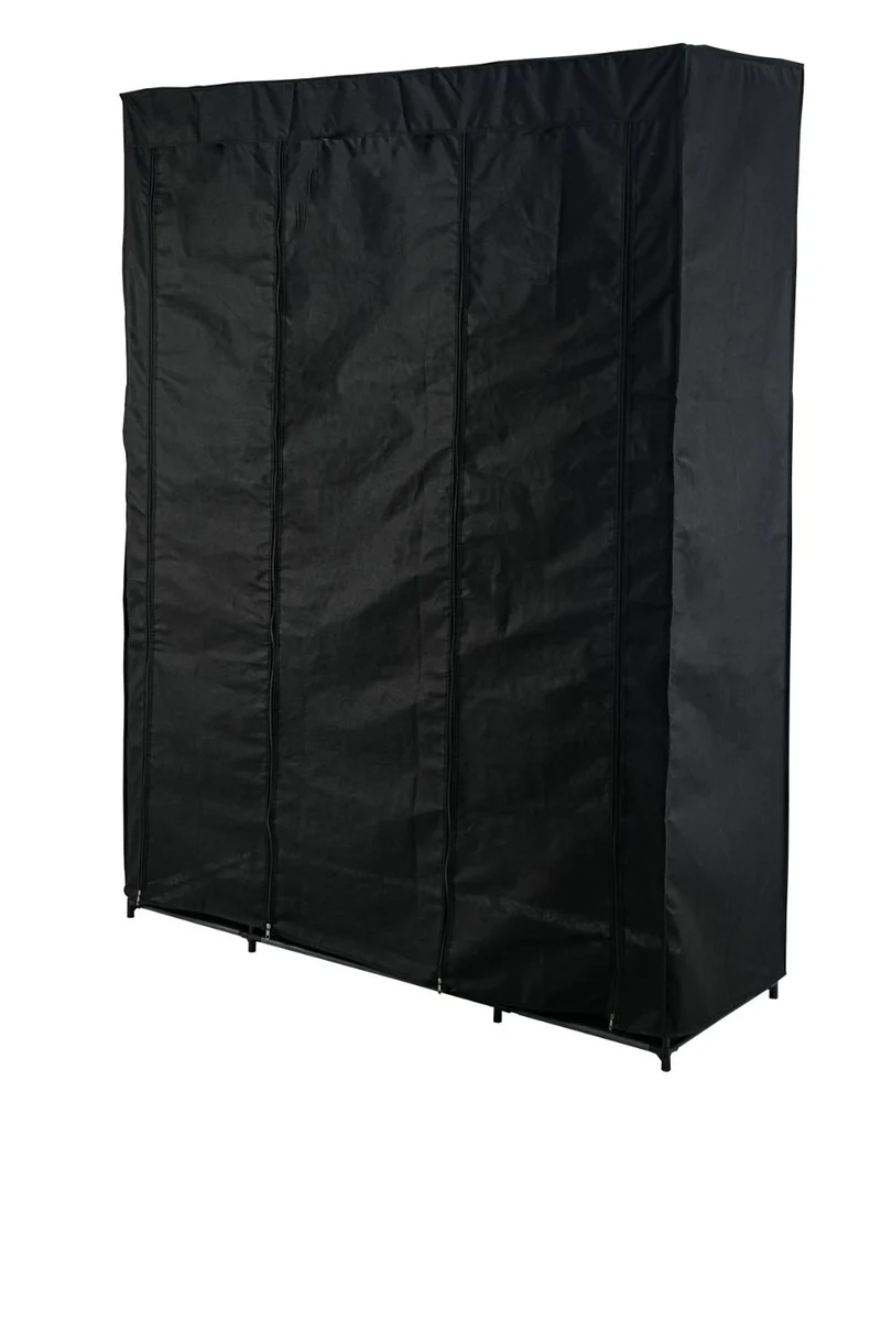 Closet Organizador Belo, Negro, En tela con variedad de entrepaños laterales