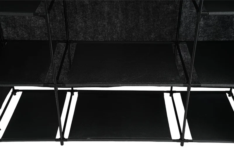 Closet Organizador Belo, Negro, En tela con variedad de entrepaños laterales