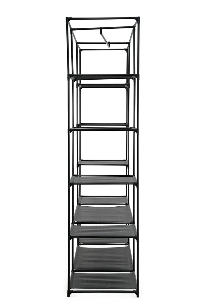 Closet Organizador Belo, Negro, En tela con variedad de entrepaños laterales