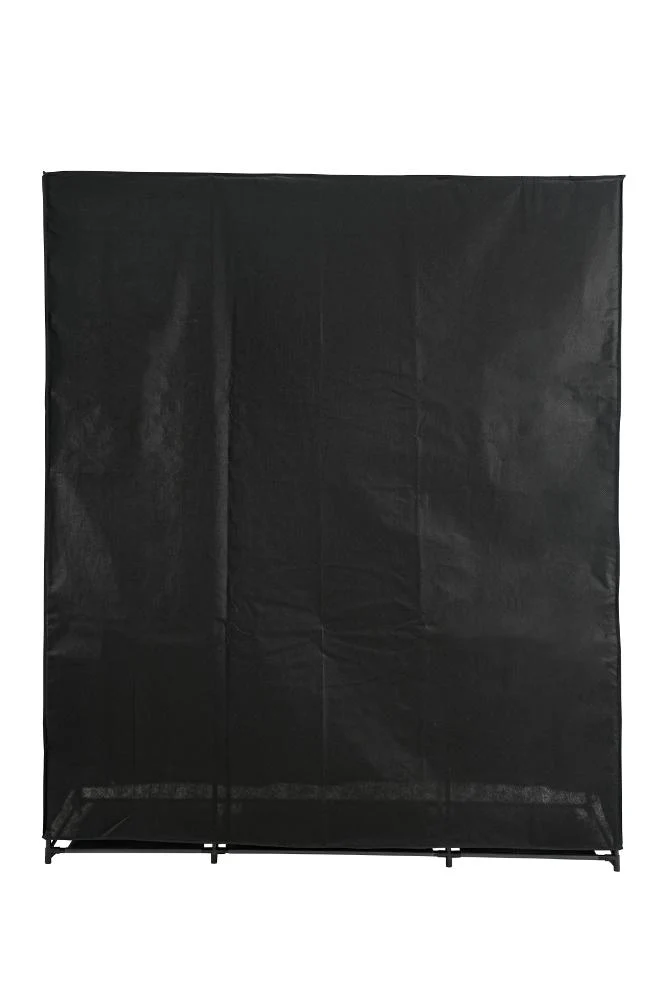 Closet Organizador Erba, Negro, En tela con variedad de entrepaños centrales