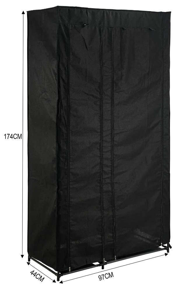 Closet Organizador Dono, Negro, con variedad de entrepaños en tela