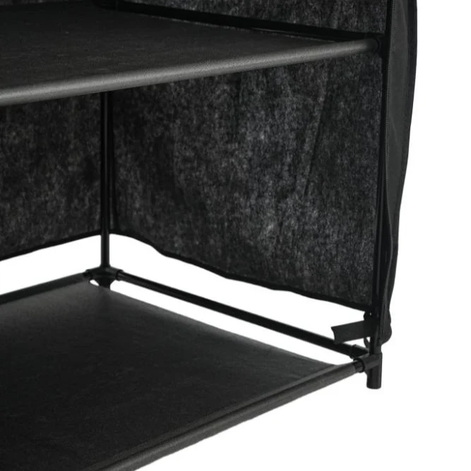 Closet Organizador Dono, Negro, con variedad de entrepaños en tela