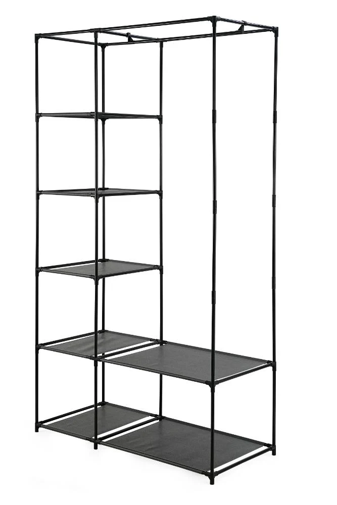 Closet Organizador Dono, Negro, con variedad de entrepaños en tela