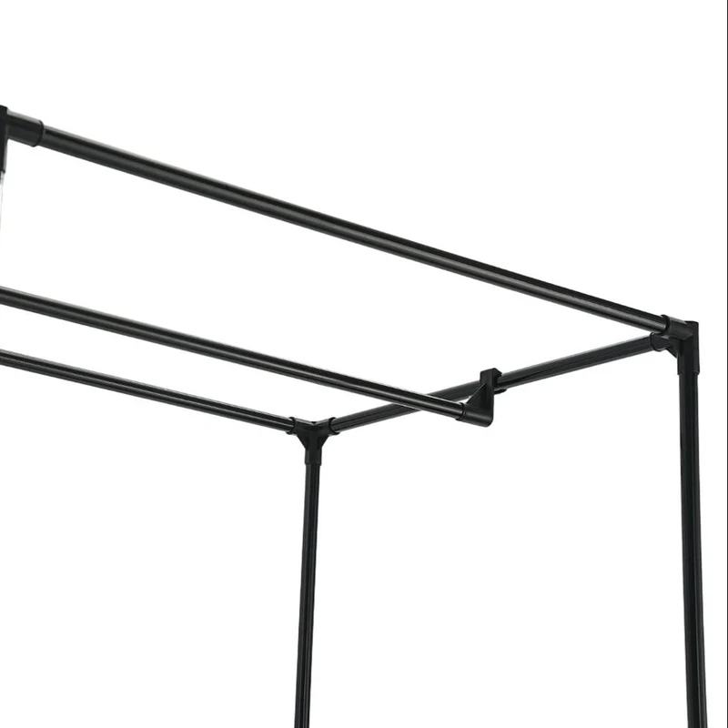 Closet Organizador Dono, Negro, con variedad de entrepaños en tela