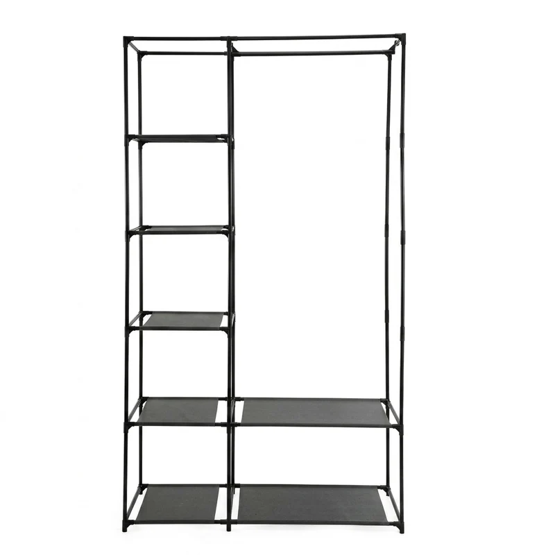 Closet Organizador Dono, Negro, con variedad de entrepaños en tela