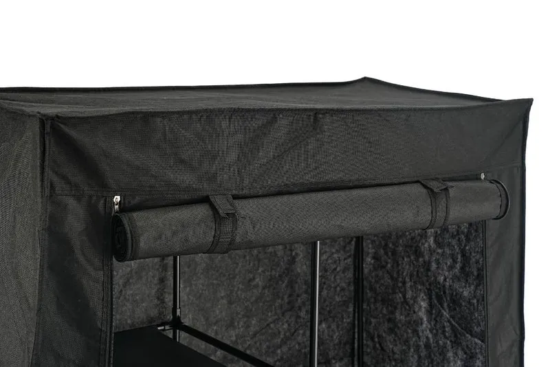 Closet Organizador Ena, Negro, En tela con variedad de entrepaños