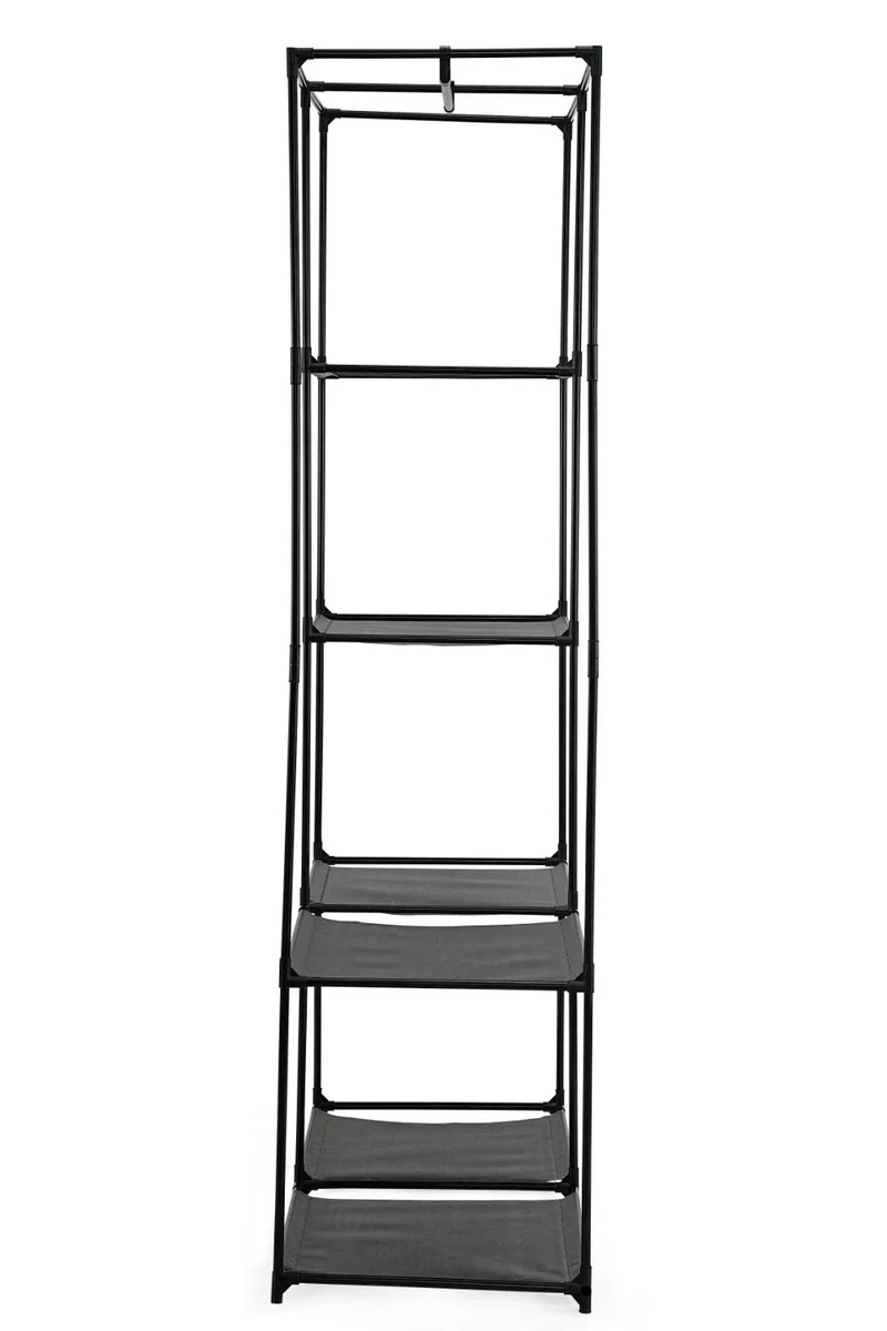 Closet Organizador Ena, Negro, En tela con variedad de entrepaños
