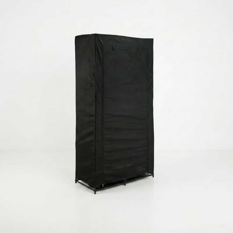 Closet Organizador Ena, Negro, En tela con variedad de entrepaños