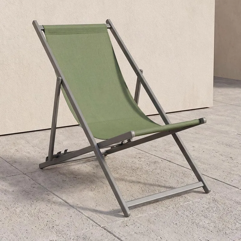 Silla Plegable Reclinable Kenya, Verde, con Tres Posiciones