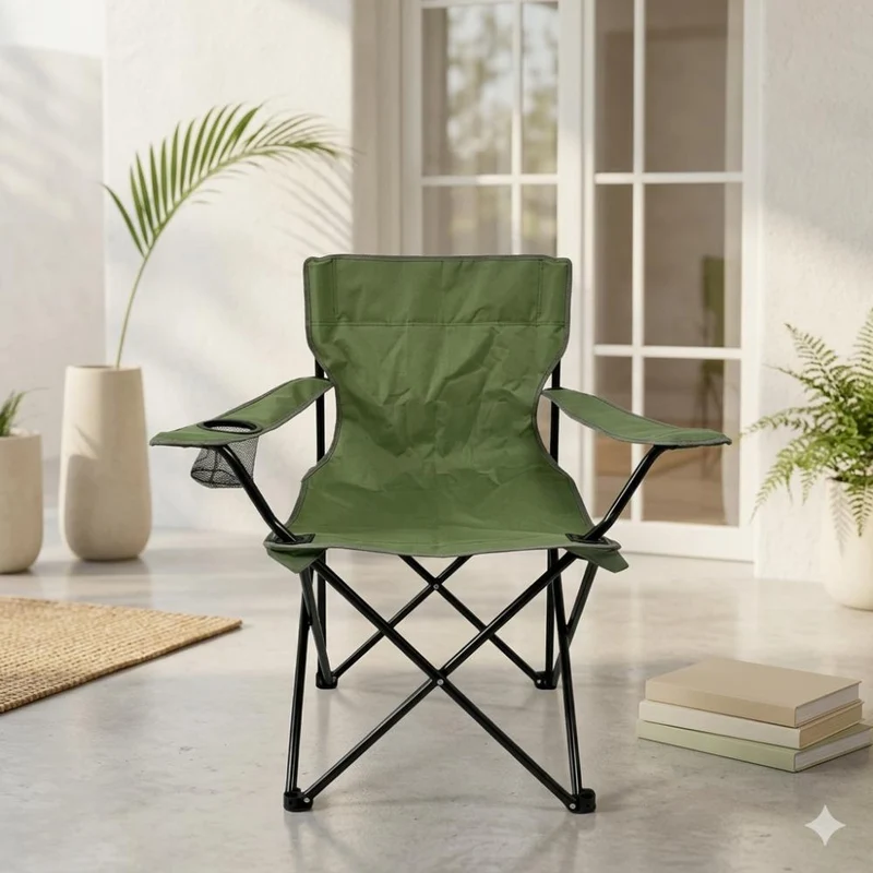 Silla Plegable Camping Tanzania, Verde, Incluye Bolsa de Transporte