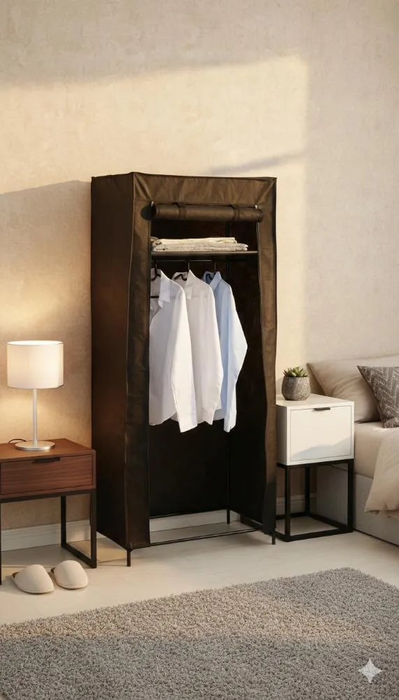 Closet Organizador Tuco, Negro, De tela, con espacio para organizar ropa