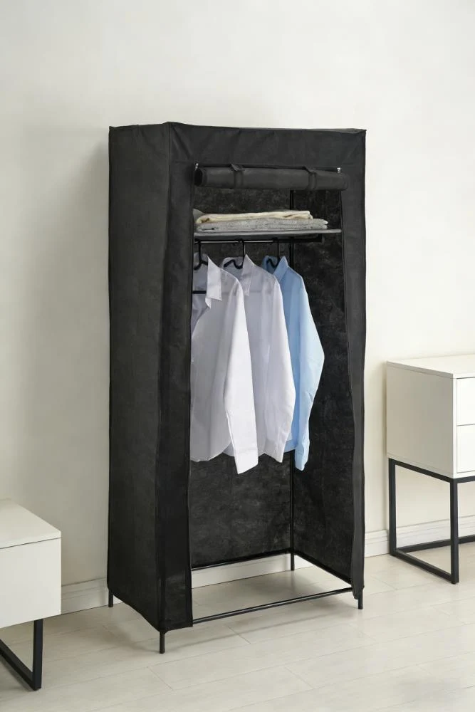 Closet Organizador Tuco, Negro, De tela, con espacio para organizar ropa