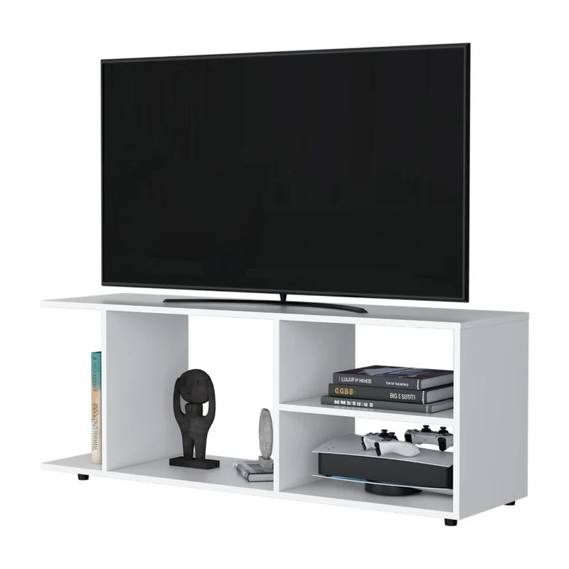Mesa para TV Wood, Blanco Duqueza, para Televisor hasta 50 Pulgadas