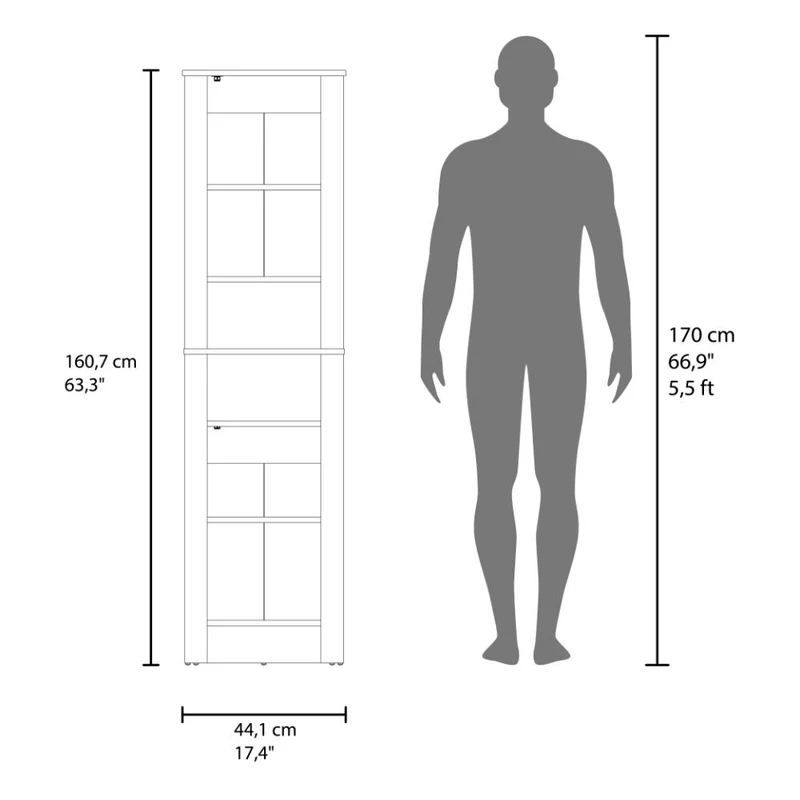Mueble Auxiliar para Baño Vanes, Wengue, con espacio para objetos decorativos ZF