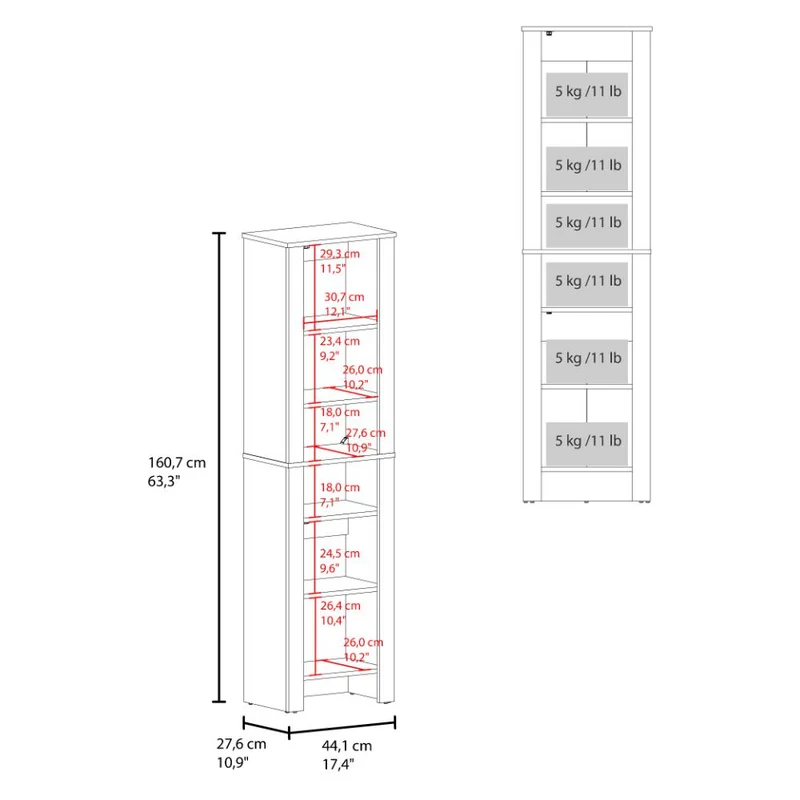 Mueble Auxiliar para Baño Vanes, Wengue, con espacio para objetos decorativos ZF