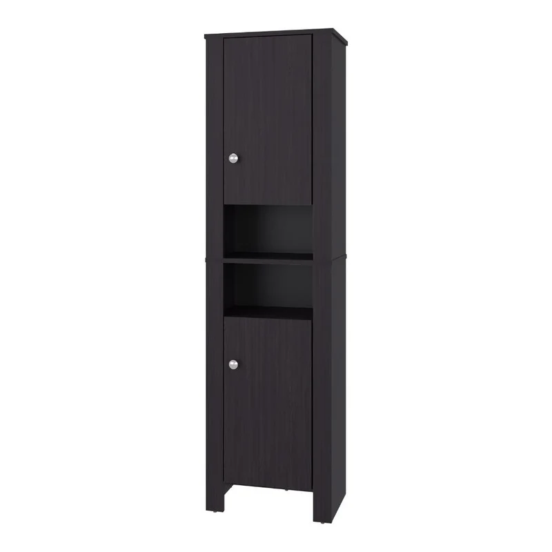 Mueble Auxiliar para Baño Vanes, Wengue, con espacio para objetos decorativos ZF