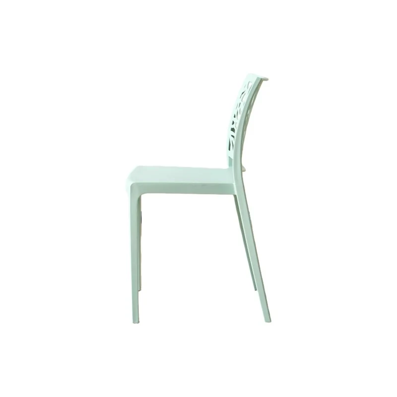 Silla Harlem, Azul Claro, con Espaldar en Forma de Árbol y Diseño Minimalista