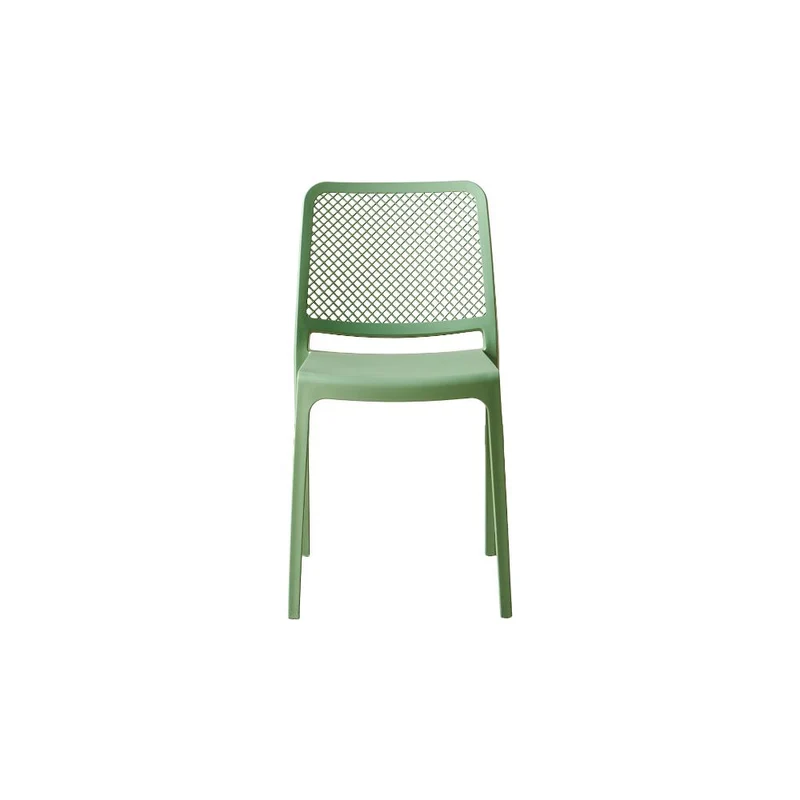 Silla Manhattan, Verde Olivo, con Espaldar en Rejilla y Diseño Minimalista