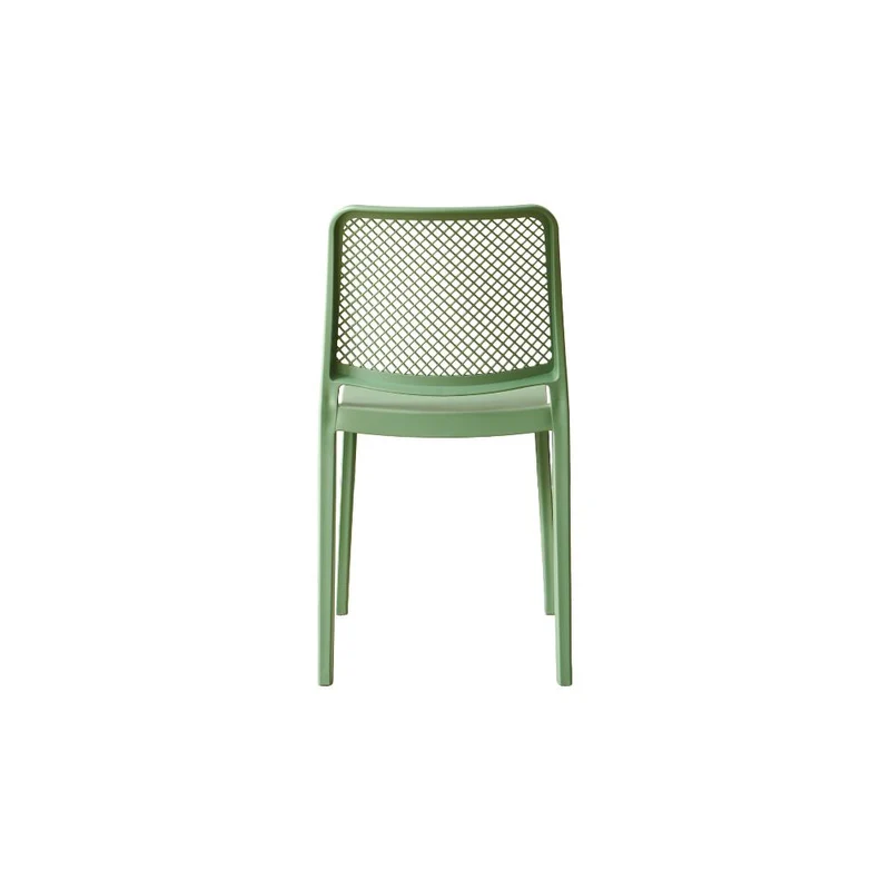 Silla Manhattan, Verde Olivo, con Espaldar en Rejilla y Diseño Minimalista