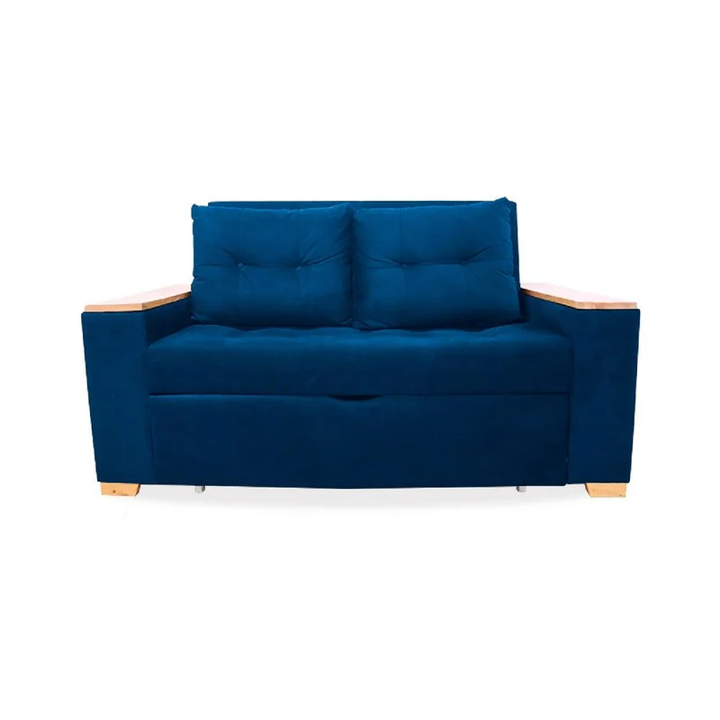 Sofá Cama Weber Azul Petróleo