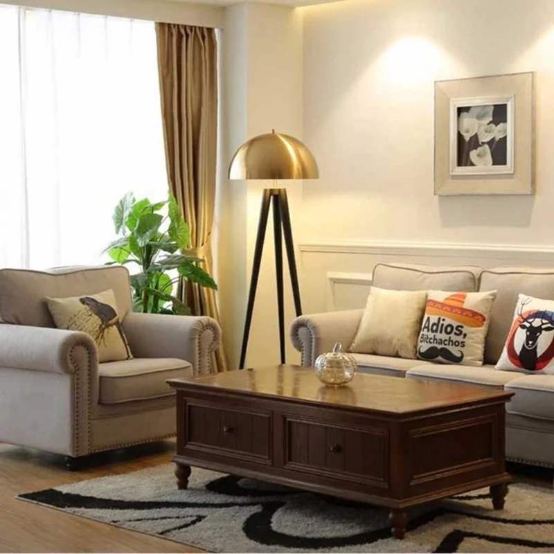 Contemporary Simplicity Aluminum Iron Semicircular Lampshade 1 - Light Standing Floor Lamp For Living Room
