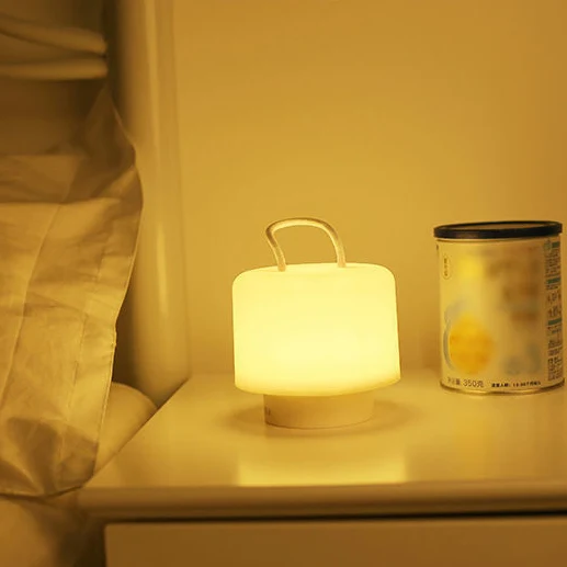 Modern Minimalist Portable Rechargeable Cylinder PC ABS LED Table Lamp For Bedroom