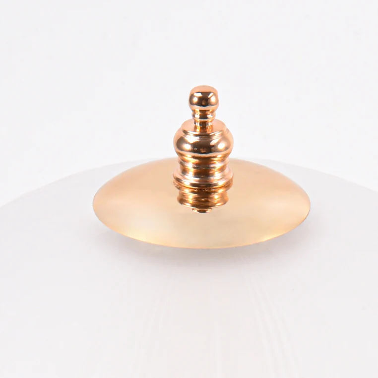 Contemporary Nordic Half Dome Flower Globe Base Iron Ceramic Glass 1-Light Table Lamp For Bedroom