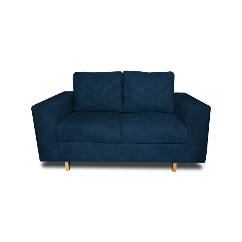Sofá Ámsterdam 2Ptos en Tela Amigable con Mascotas 150X72X75 cm Azul Petróleo