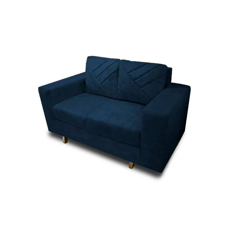 Sofá Ámsterdam 2Ptos en Tela Amigable con Mascotas 150X72X75 cm Azul Petróleo