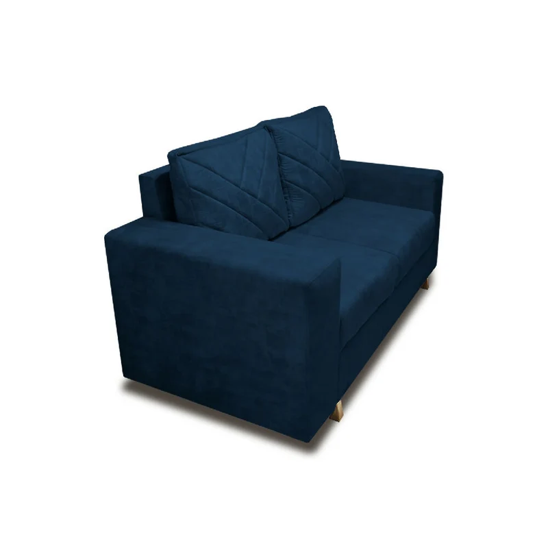 Sofá Ámsterdam 2Ptos en Tela Amigable con Mascotas 150X72X75 cm Azul Petróleo