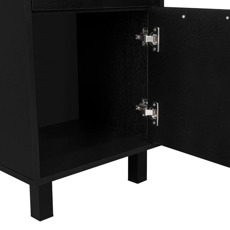 Mesa de Noche Secret, Wengue, con una Puerta y Cajón Secreto ZF