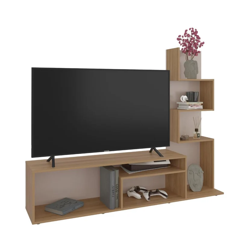 Mesa para TV Neri, Fresno Europeo y Capri, para Televisor hasta 55 Pulgadas