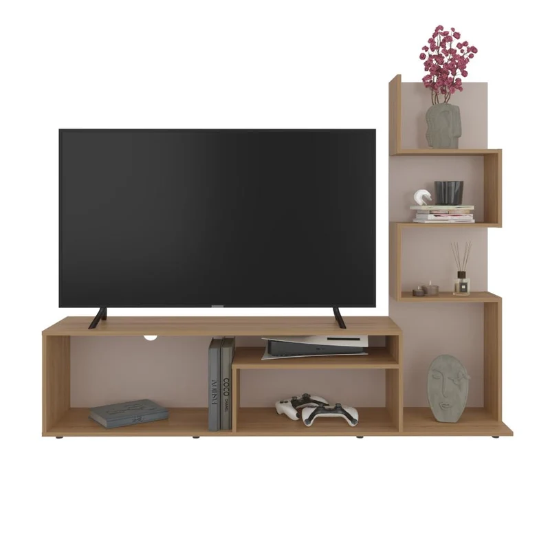 Mesa para TV Neri, Fresno Europeo y Capri, para Televisor hasta 55 Pulgadas