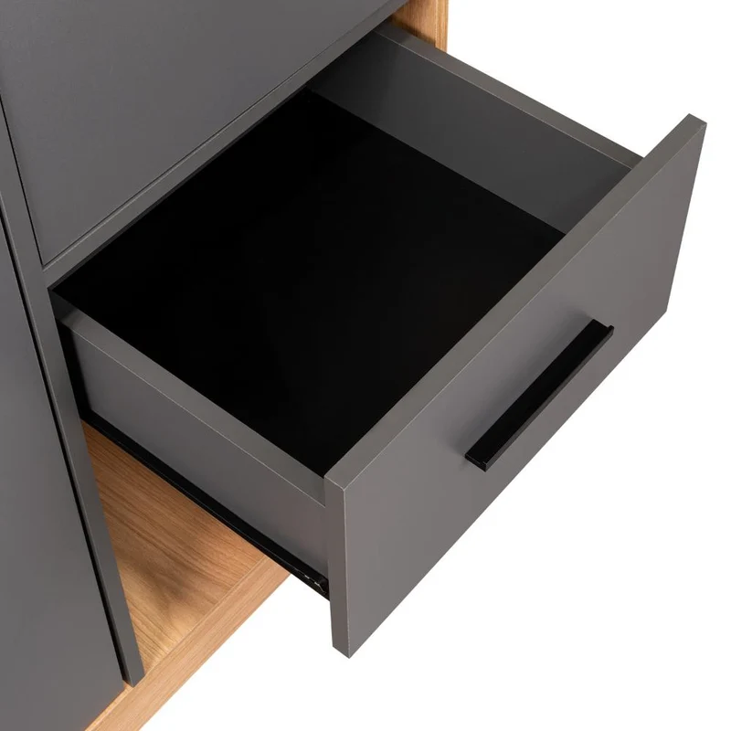 Clóset Ader, Plata Oscuro y Fresno Europeo, de Dos Puertas ZF