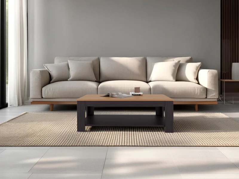 Mesa de Centro Sensi, Wengue y Fresno Europeo, con Diseño Moderno ZF