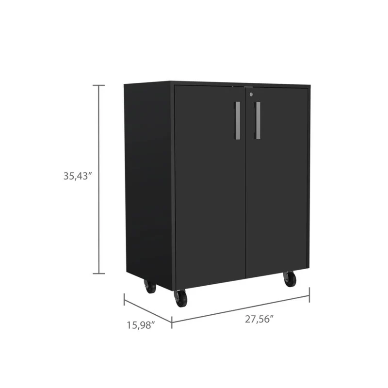 Organizador para Garaje Based, Wengue, con Cerradura y Llave para Puerta ZF