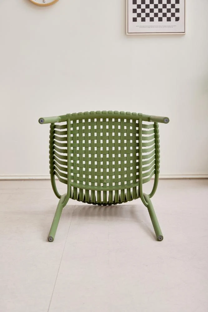 Silla Madrid con Brazos, Color Verde Olivo, con Espaldar y Diseño Moderno