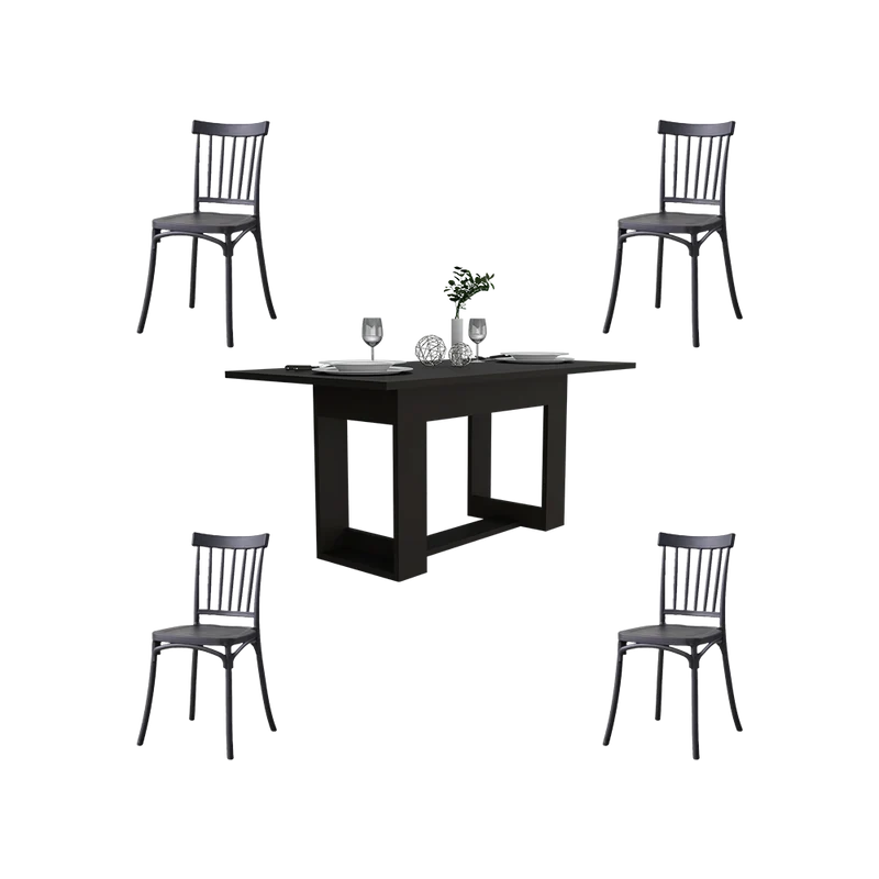 Combo Comedor Beton , Incluye Comedor y 4 Sillas